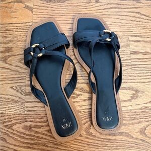 Zara Black and Tan Women's Sandals